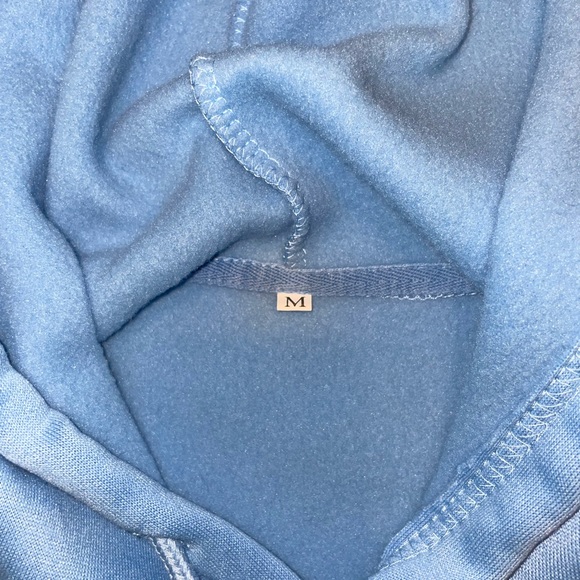 Graphic Comfortable Mens Los Angeles Baby Blue Thermal Lined Hoodie - Picture 2 of 3